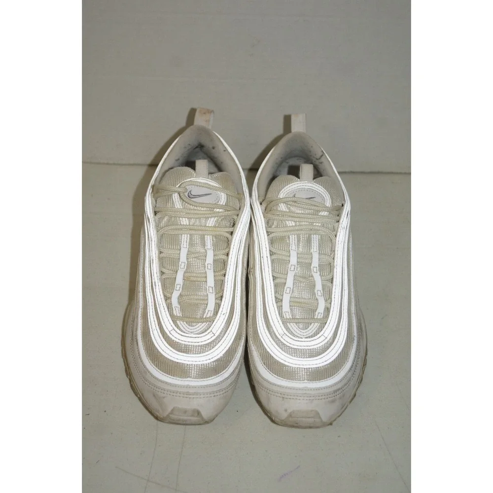 Nike Air Max 97 Triple White Wolf‎ Gray Men's Size 10 Sneakers Shoes 921826-101
